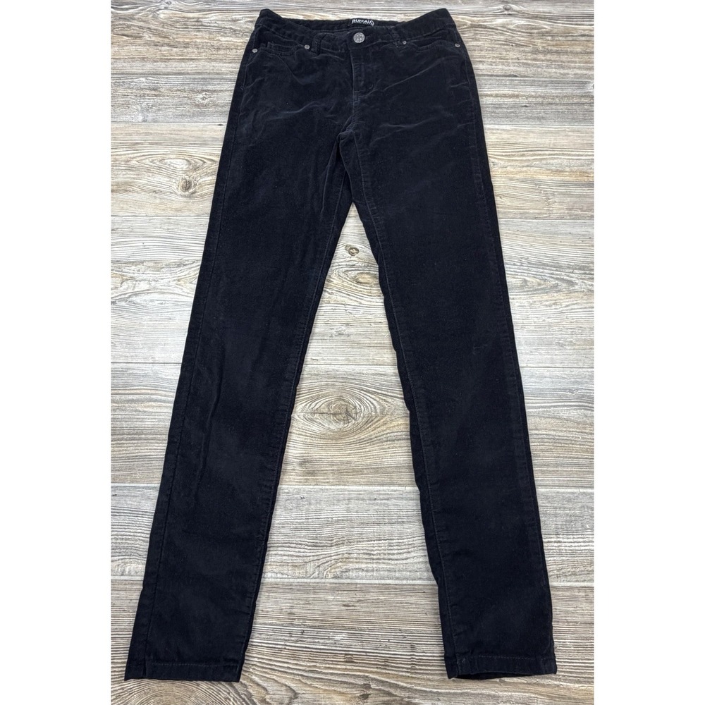 Buffalo David Bitton Black Velvet Marvel Stretch Skinny Pants 2 FITS (28x29.5)